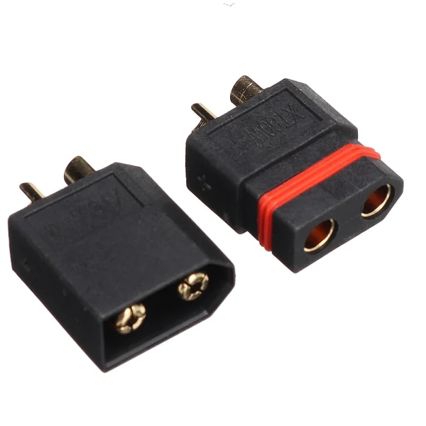 Amass XT60W Waterproof Plug Gold-Plated Black Bullet Connector Male and Female Plug for RC Drone - Image 2