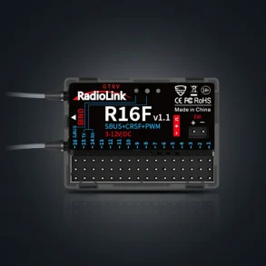 RadioLink R16F 2.4GHz 16CH Receiver Supports SBUS CRSF PWM for T16D/T12D/T8FB/T8S/RC8X/RC6GS V3/RC4GS V3 Radios