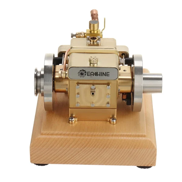 Eachine ET5S Horizontal Two Cylinder Engine Model Water-cooled Cooling Structure Brass And Stainless Steel STEM Engine Toys Collection Gifts - Image 6