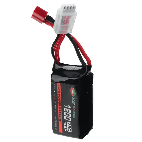 XF POWER 11.1V 1200mAh 25C 3S LiPo Battery T Deans Plug for RC Car - Image 6