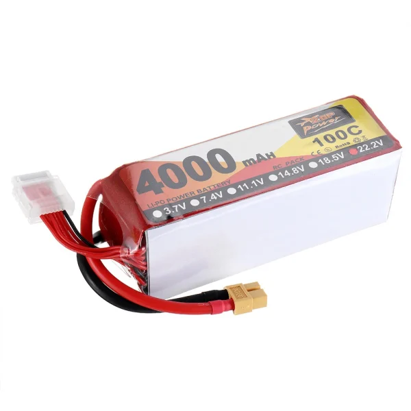 ZOP Power 22.2V 4000mAh 100C 6S Lipo Battery XT60 Plug for FPV RC Drone - Image 3