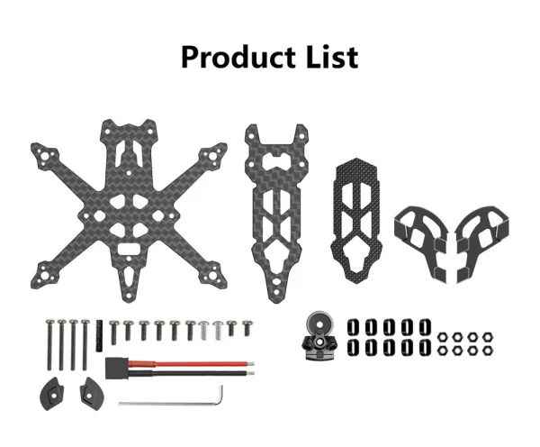 GEPRC GEP-TC18 87mm Wide X Frame Kit Compatible with DJI O4 Air Unit for RC FPV Racing Drones - Image 6