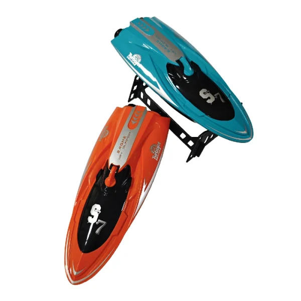 RC Boat High Speed LED Light Speedboat Waterproof 5km/h Electric Racing Vehicles Models Lakes Pools Remote Control Toys - Image 3