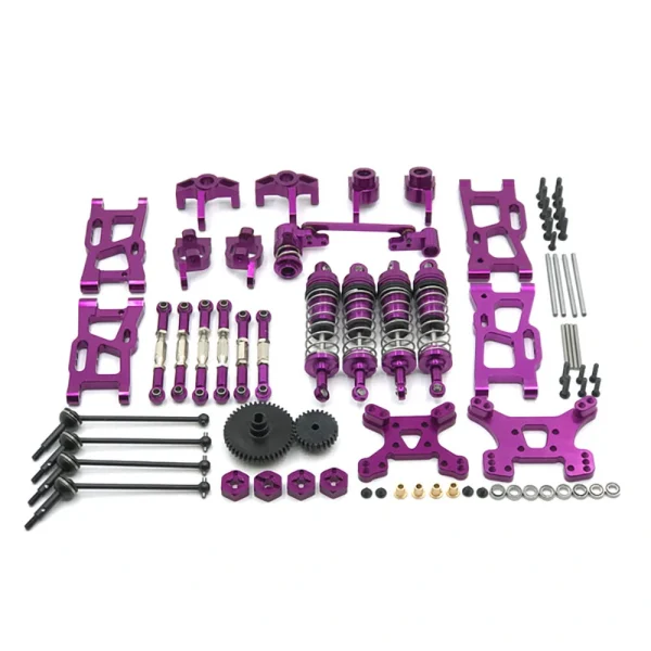 Metal Upgrade Parts WLtoys 144001 144010 124017 124019 Rlaarlo 1/14 1/12 AM X12 RC Car Shock Tower Arm Rod Kits - Image 2