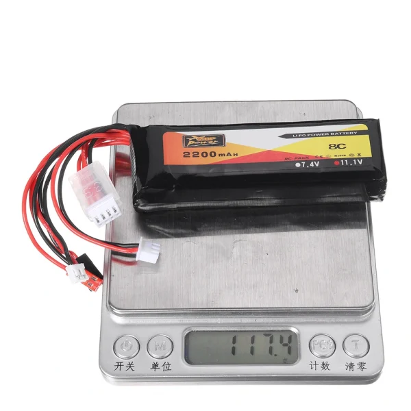 ZOP Power 11.1V 2200mAh 3S 8C Lipo Battery JR JST Futaba Plug for Transmitter - Image 7