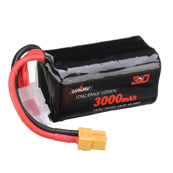 2Pcs URUAV VTC6 18650 4S 14.8V 3000mAh 15/30C 4S1P LR Li-ion LionPack Battery XT60 Plug for GEPRC Crocodile Baby 4 Crocodile7 Long Range FPV Racing Drone - Image 3