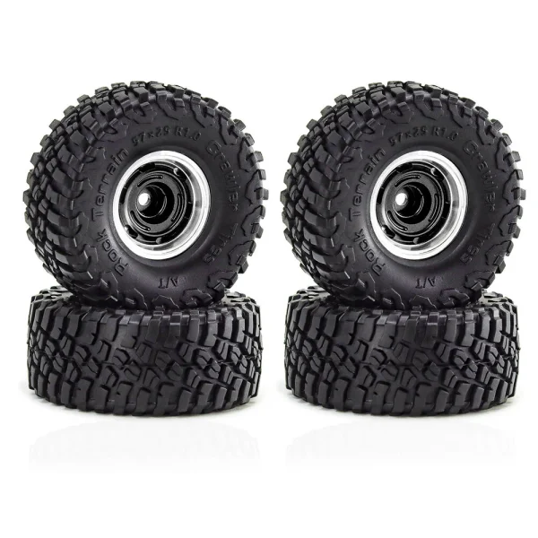 4PCS 1.0 Inch Wheels BFLU Tires Spare Parts for TRX4M SCX24 FMS24 RC Climbing Car Vehicle Models Accessories Parts - Image 2
