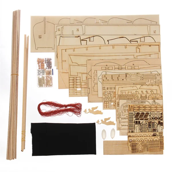 Black Pearl Ship 2024 Edition DIY Hand-assembled Wooden Ship Kit Model - Image 5