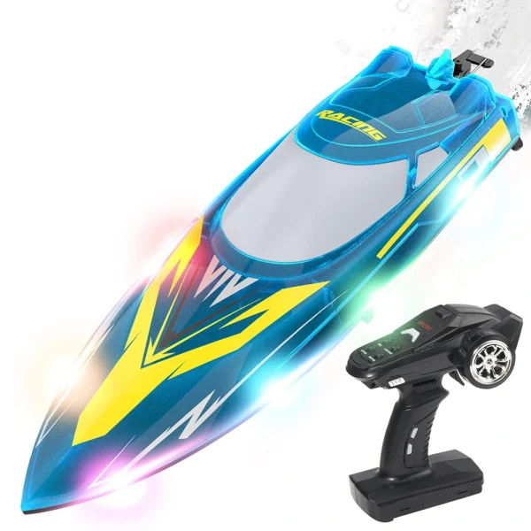 Flytec V006 RTR 2.4G 30km/h RC Boat Capsize Auto Reset LED Light Water Cooling Remote Control High Speed Racing Fun Playing Speedboat Electric Waterproof Ship Vehicles Models - Image 4