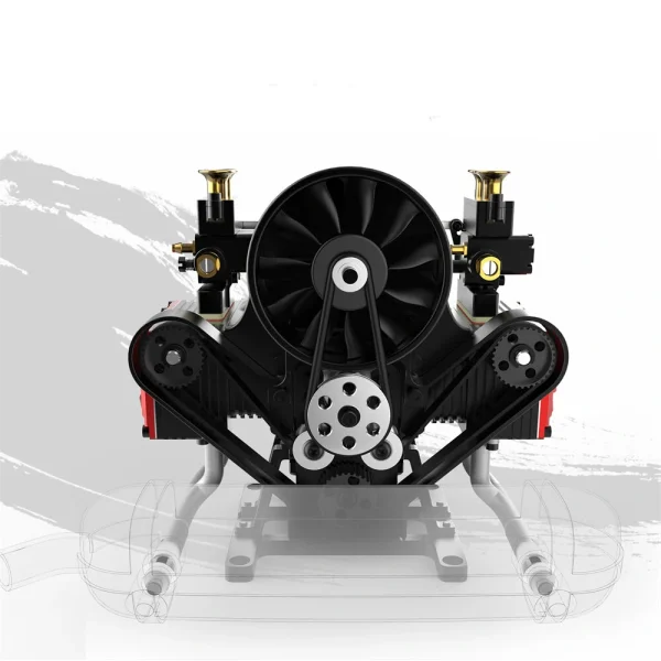 TOYAN Engine FS-B400 14cc Flat-four Engine Horizontal Opposed 4 Cylinder 4 Stroke Nitro H4 Engine Model Kit - Image 4
