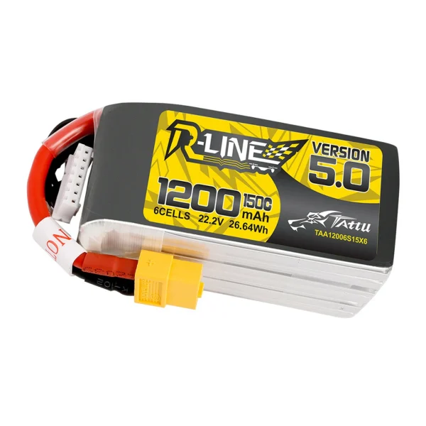 TATTU R-Line Version 5.0 22.2V 1200mAh 150C 6S LiPo Battery XT60 Plug for SpeedyBee Master 5 RC FPV Racing Drone - Image 2