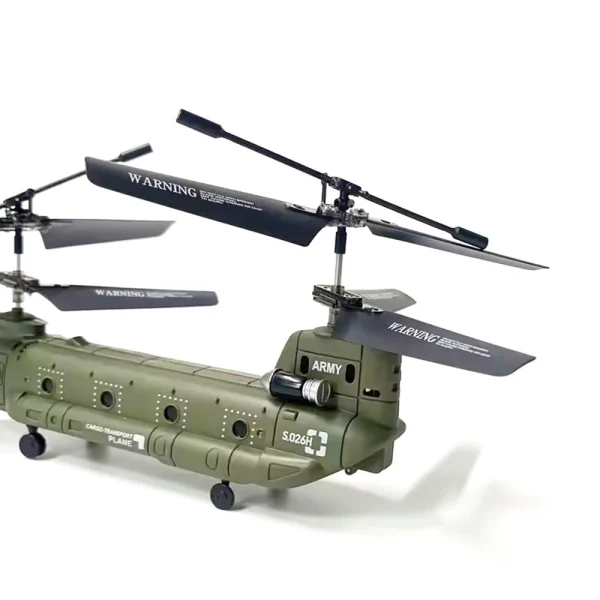SYMA S026H 2.4G 3CH Dual Propellers Fixed Height Simulation Remote Control Model Helicopter Military Transport RC Helicopter - Image 3