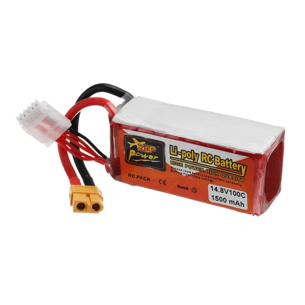2Pcs ZOP POWER 14.8V 1500mAH 100C 4S Lipo Battery With XT60 Plug For RC Models - Image 2