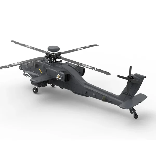 YXZNRC F11-S 1:32 AH-64 Apache Scale 2.4G 6CH GPS Altitude Hold Optical Flow Positioning 5.8G FPV Camera Dual Brushless Motor Flybarless RC Helicopter RTF - Image 5
