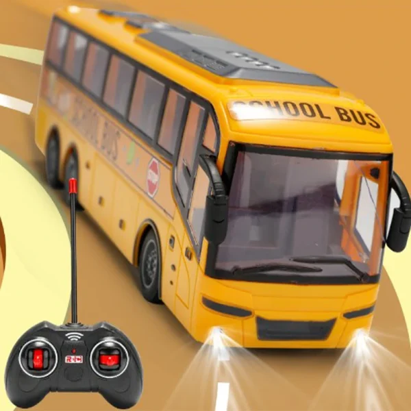 27hz Kids Rc Car Remote Control Electric School Bus with Light Tour For Children Toys Gift - Image 3