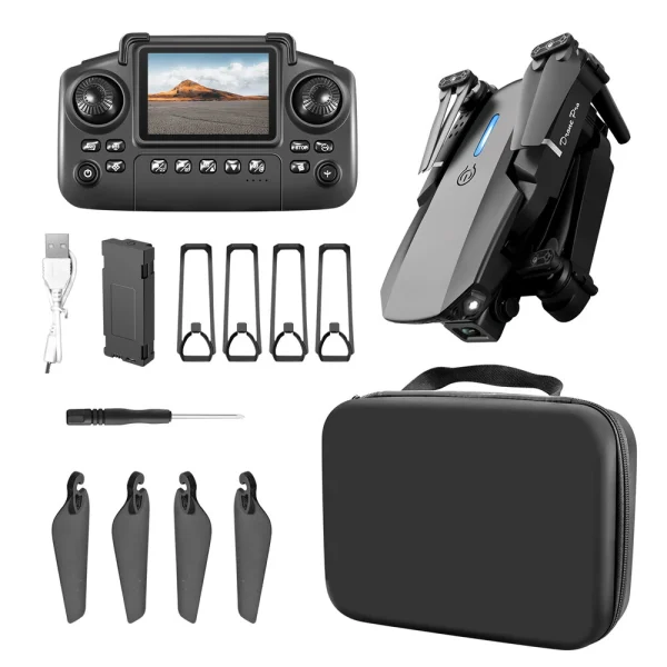 YLR/C E88 / E88D WiFi FPV with LCD Screen Controller HD Dual Camera Lighting Arms Optical Flow Positioning Colorful LED Light Foldable RC Drone Quadcopter RTF - Image 8