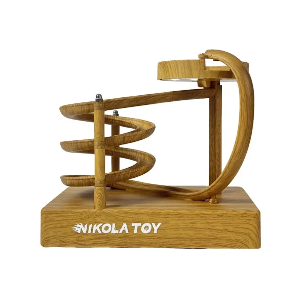 NIKOLATOY Electromagnetic Acceleration Perpetual Motion Machine Model Bulit-in Battery Desktop Ornaments Science Discovery Toys - Image 2