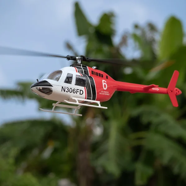 FLY WING Bell 206 V3  470 CLASS RC Helicopter With H1 Flight Controller GPS PNP / RTF - Image 5
