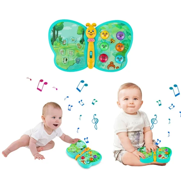 Multifunctional Electric Interactive Musical Moth Toddlers Baby Educational Sound and Light Children's Early Education Toy - Image 3