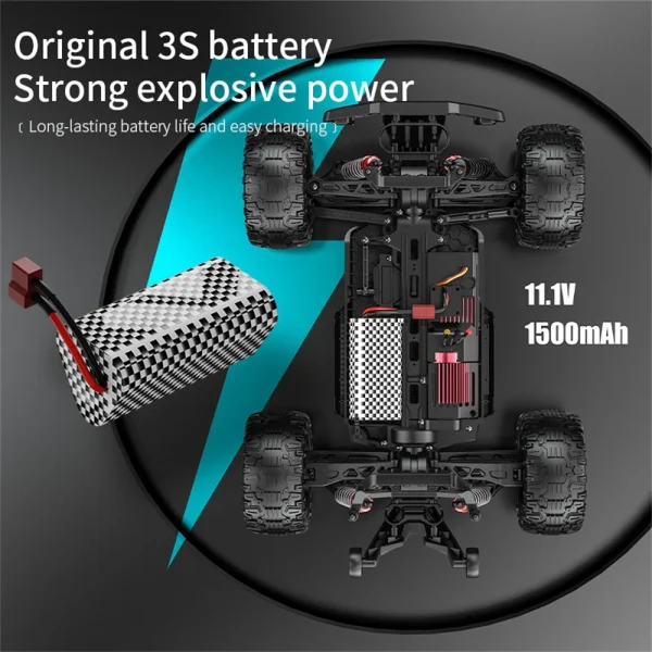 KFPLAN KF10 RTR 1/10 2.4G 4WD 50km/h Brushless RC Car Off-Road Truck LED Light 3s High Speed Full Proportional Metal Diffs Drive Shaft Vehicles Models Toys - Image 2