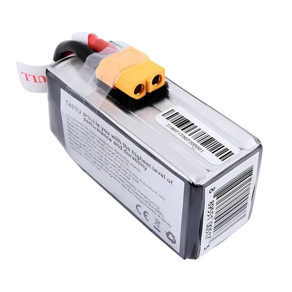 TATTU FUNFLY 4S 14.8V 1300mAh 100C 4S1P LiPo Battery XT60 Plug for Eachine Wizard X220S FPV Racer RC Drone - Image 4