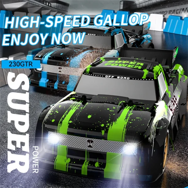 JJRC Q123YW 1/16 2.4G 4WD Drift Spray RC Car LED Light High Speed Racing 360  Drift On-Road Flat Short Course Vehicles Models RTR Toys - Image 5