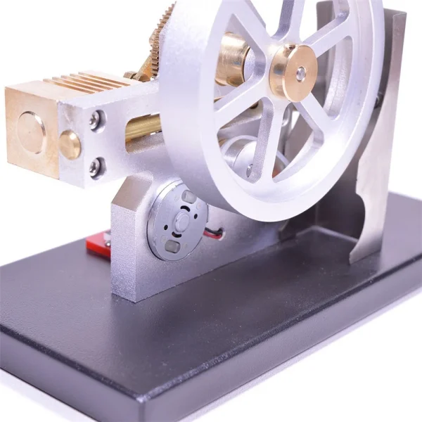 Enjomor Horizontal Gear Drive Hot Air Stirling Engine LED Electricity Generator Model with Voltmeter - Image 6
