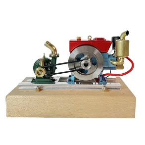 NikolaToy for MUSA 1/8 2.6cc Mini Single-Cylinder 4-Stroke Gas Powered Motor Engine Model Physics Experiment Science Discovery Production Invention Gift Collection Toys
