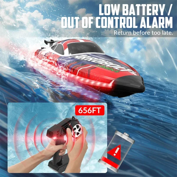 Volantexrc 797-6 SR40 2.4G 35mph RTR Brushless RC Boat Waterproof Auto Self Righting Reverse LED Light Water Cooling System Full Proportional High Speed Remote Control Ship Vehicles Models Toys - Image 6