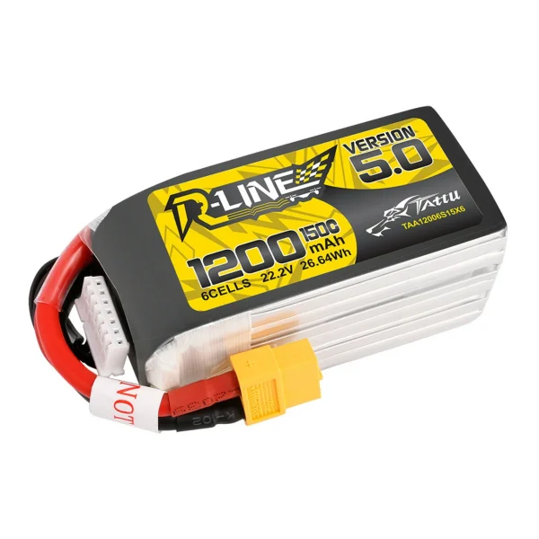 TATTU R-Line Version 5.0 22.2V 1200mAh 150C 6S LiPo Battery XT60 Plug for SpeedyBee Master 5 RC FPV Racing Drone - Image 3