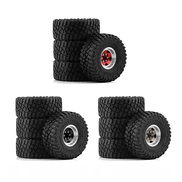4pcs 1.0 inch Climbing Car Aluminum Alloy RC Car Wheel Tire for 1/18 TRX4M SCX24 FMS FCX18 FCX24 Furitek FX118 Off-road Parts - Image 7