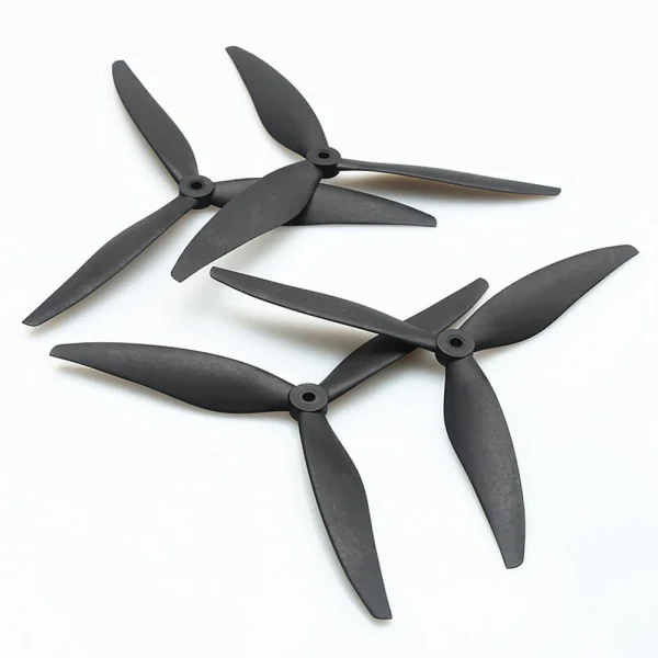 2 Pairs /4 Pairs 7040 8040 9045 3-Blade 5mm Shaft Black Fiberglass Nylon Propeller for 7 Inch 8 Inch 9 Inch FPV RC Racing Drone - Image 4