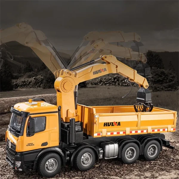 HUINA 1538 1/14 2.4G 26CH Semi-alloy RC Car Grabbing Wood Dump Truck 3-in-1 Vehicle Model RTR - Image 5