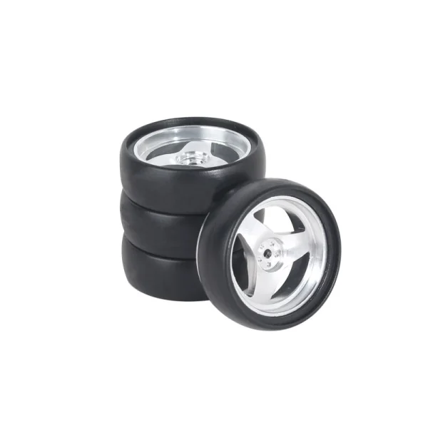 4PCS LDRC 1801 1802 1803 1804 1/18 RC Car Upgraded Parts Drift Tires Metal Wheel Rims/Racing Tyres Vehicles Models Spare Accessories