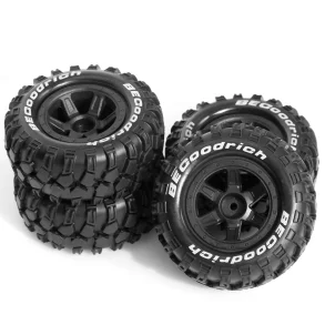 4PCS Upgraded Tires Wheels for MJX HYPER GO 10208 Brushless 1/10 Off-Road Truck RC Cars Vehicles Models Spare Parts W193