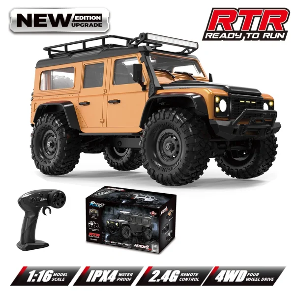 HB Toys RTR R1607/8/9 1/16 2.4G 4WD RC Car Full Proportional Rock Crawler LED Light Off-Road Climbing Truck Vehicles Models Toys - Image 5
