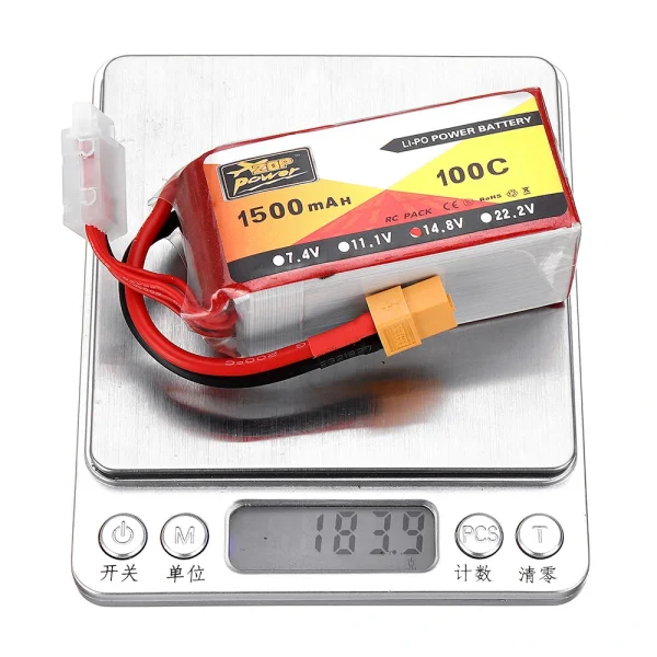 ZOP POWER 14.8V 1500mAH 100C 4S Lipo Battery With XT60 Plug for Eachine Wizard X220S FPV Racer RC Drone - Image 9