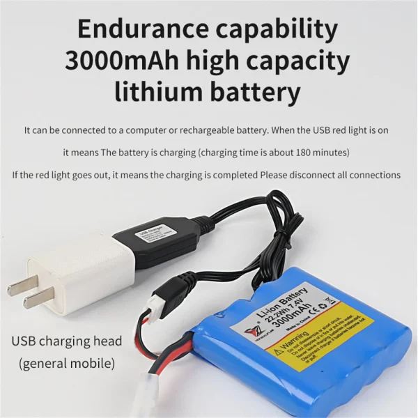 HXJRC HJ806B 2.4G 4CH RC Boat High Speed LED Light Speedboat Capsizing Reset Waterproof 35km/h Electric Racing Vehicles Models Lakes Pools Remote Control Toys - Image 6