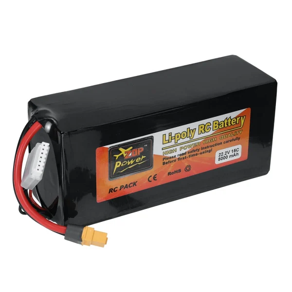 ZOP Power 22.2V 8000mAh 6S Li-ion Battery XT60 Plug for iFlight XL10 V6 Chimera7 Pro V2