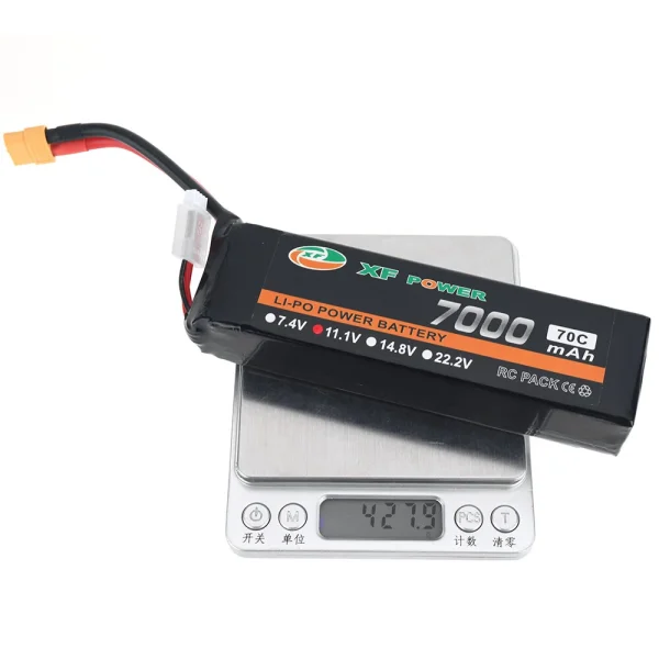 XF POWER 11.1V 7000mAh 70C 3S LiPo Battery XT60 Plug for RC Drone