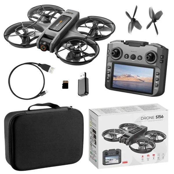 YLR/C S156 WiFi FPV with 4.9inch LCD Screen Controller HD Dual Camera Electrically Adjustable Optical Flow Hover Automatic Obstacle Avoidance Circle Protection LED Light Brushless 2.4G 4CH 6-Axis Remote Control Toys RC Drone Quadcopter RTF - Image 6
