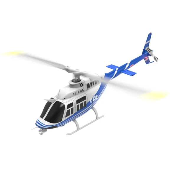 RC ERA C138 Bell 206 2.4G 6CH 6-Axis Gyro 1:33 Scale Altitude Hold Flybarless RC Helicopter RTF - Image 9