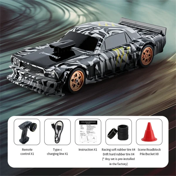 JIABAILE 4301/02/03/04 RTR 1/43 2.4G 4WD Drift RC Car Mini Race LED Light Optional Gyro Radio Control High-Speed Motor On-Road Racing Vehicle Model Boys Gifts Outdoor Toys - Image 9