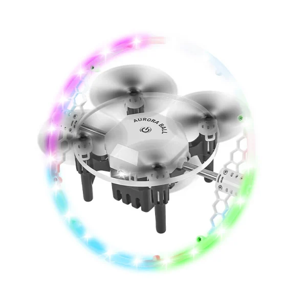 FX-41 AURORA BALL Light Ring 360 Stunt Spin Altitude Hold Mode LED Circle Protection Kids Gifts 2.4G 4CH 6-Axis Remote Control RC Toys Drone Quadcopter RTF - Image 4