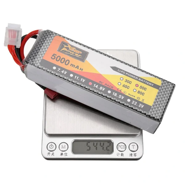 ZOP Power 14.8V 5000mAh 50C 4S LiPo Battery T Plug for RC Car - Image 9