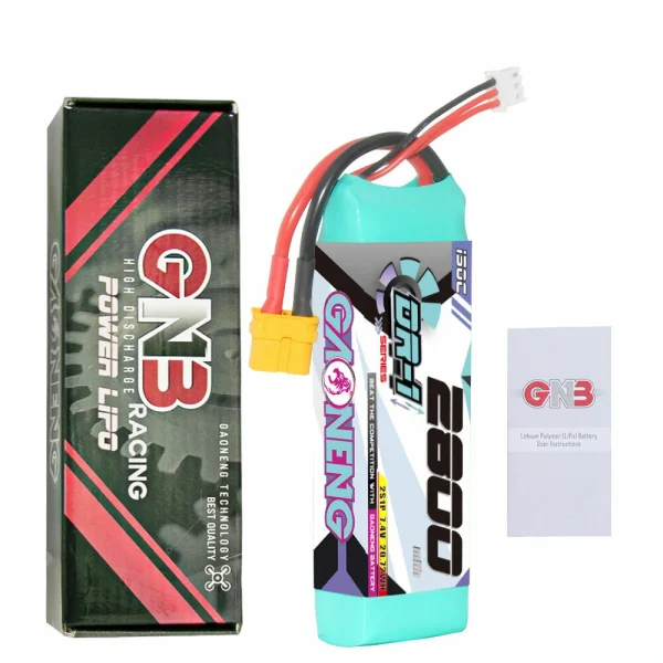 Gaoneng 7.4V 2800mAh 150C 2S Lipo Battery XT60 PLUG/T PLUG for 1/12 1/14 1/16 RC Cars - Image 5