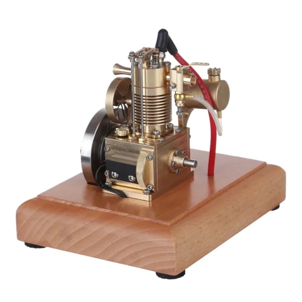 M16 1.6cc Mini Vertical Air-cooled Single-cylinder 4 Stroke Gasoline Hit Miss Complete Engine Model with Wooden Base - Image 2