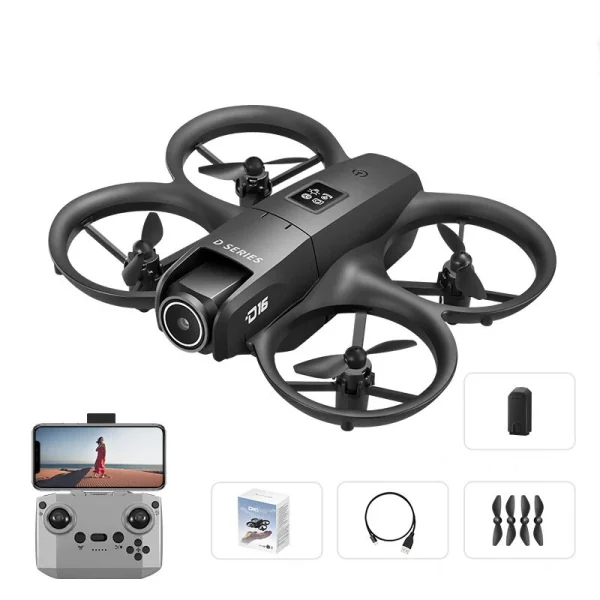 PJC D16 WiFi FPV with Dual Camera 180 Electrically Adjustable Optical Flow Hover Automatic Obstacle Avoidance Circle Protection Kids Gifts 2.4G 4CH 6-Axis Remote Control RC Toys Drone Quadcopter RTF - Image 8