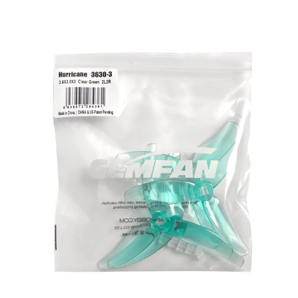 6 Pairs/12Pairs  Gemfan Hurricane 3630 3.6x3.0 3.6 Inch 3-Blade Propeller PC T Mount M5 for RC Drone FPV Racing - Image 7
