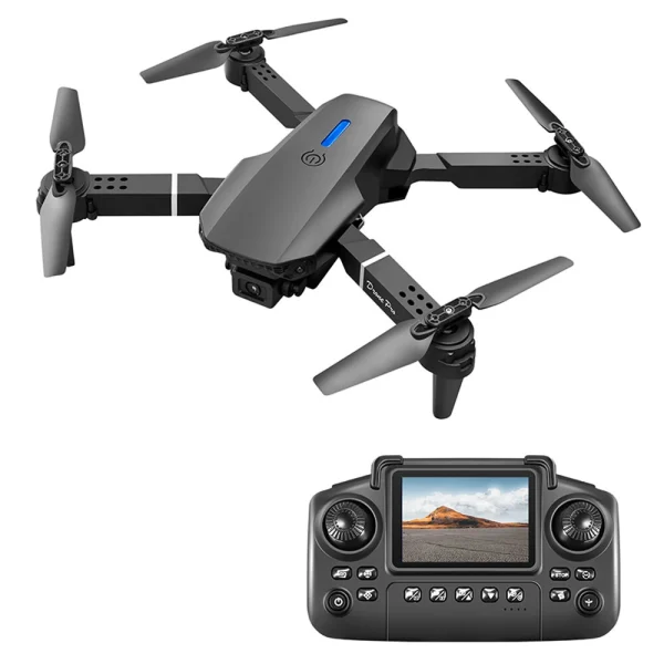YLR/C E88 / E88D WiFi FPV with LCD Screen Controller HD Dual Camera Lighting Arms Optical Flow Positioning Colorful LED Light Foldable RC Drone Quadcopter RTF - Image 6
